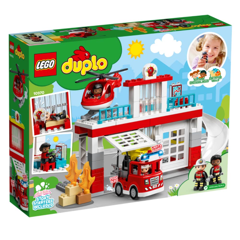 Caserma dei pompieri e Autogru dei pompieri Lego DUPLO