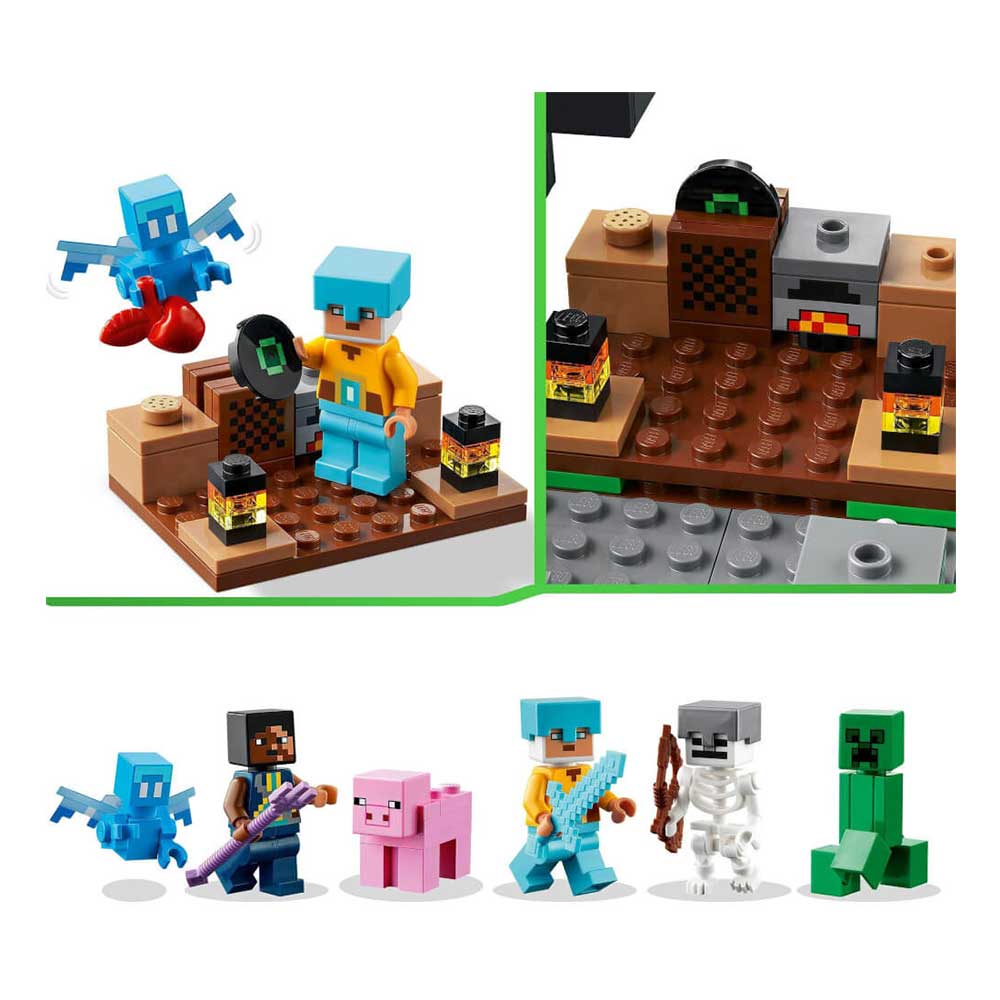 Lego minecraft 21244 l'avamposto della spada giocattolo da costruire con  creeper, soldato e scheletro, giochi per bambini - Toys Center