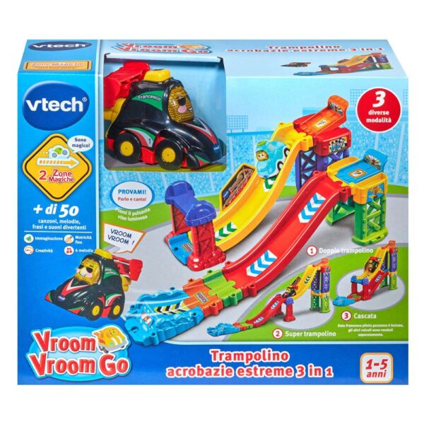 Vtech, Vroom Vroom Go, Trampolino acrobazie estreme 3 in 1