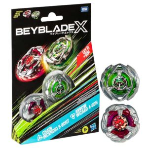 Hasbro Beyblade X Top Dual, Solo Trottola, Chain Incendio 5-60HT and Arrow Wizard 4-60N