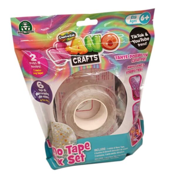 Giochi Preziosi Nano Crafts, Refill Nastri Nano Tape Trasparente - Kit di Ricarica per Creazioni Squishy e Bolle Creative